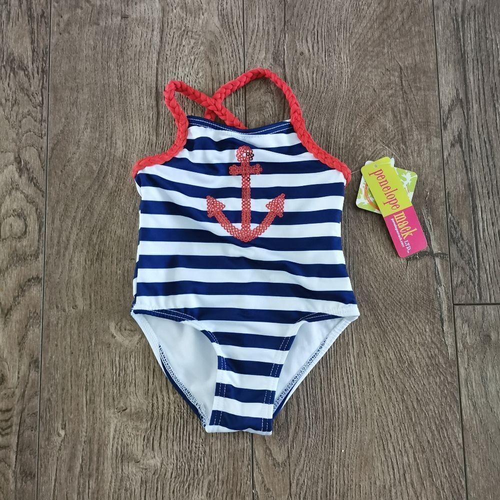 2/$15 BNWT Penelope and Mack baby girl swimsuit